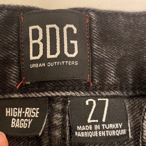 BDG-Urban Outfitters high-rise baggy black ripped jeans - Picture 2 of 2